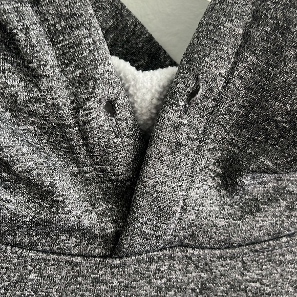 NBA UNK San Antonio Spurs Mens Large Ribbed Logo Gray Pullover Sweatshirt Hoodie - Picture 6 of 9